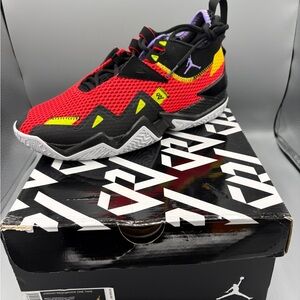 Size 10.5 - Air Jordan Westbrook One Take Bright Crimson Amarillo